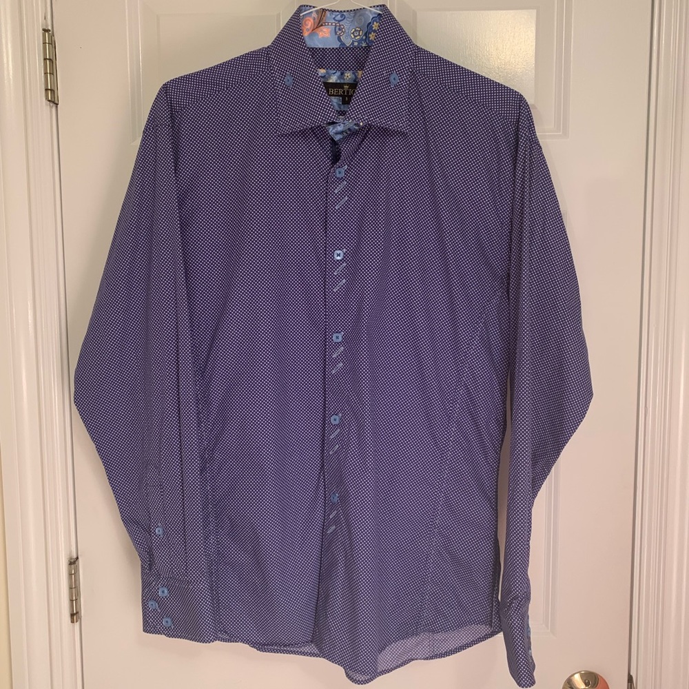 Men’s Bertigo Button Down Collared Long Sleeve Shirt